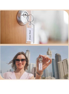 KASTWAVE Plastic Key Tags ,50 Pcs Key Tags 3 Inch Plastic Key Chain Tags Clear Slip Slot Key Tags with Split Rings, Transparent Key Chains Bulk for ID Luggage Travel Car Office Pets Storage  - Image 4