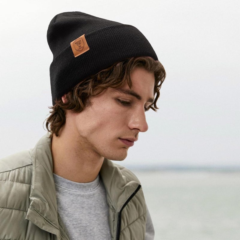 OZERO Winter Beanie Hat for Men Women: Thermal Thick Polar Fleece Lining Knit Cuffed Beanie Hats Warm Caps for Cold Weather Running, Hiking, Travel - Image 3