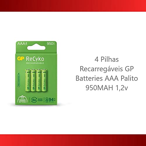 GP NiMH Battery AAA/LR03 1.2v 1000mAh Pack 4 [GP-NIMH-AAA-02] - Image 3