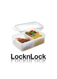 LOCK & LOCK LocknLock 1L Rectangular  Airtight Food Storage with Divider  - BPA-Free, Microwave, Freezer, and Dishwasher Safe  - Image 2