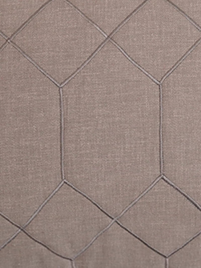 ZEBA World Embrodiered Geometric Quilted Cushion Cover - Decorative | Sofa, Bedroom, Couch | Cotton - Grey - 12x22 inch (30x56 cms) (Pack of 1) - Image 3