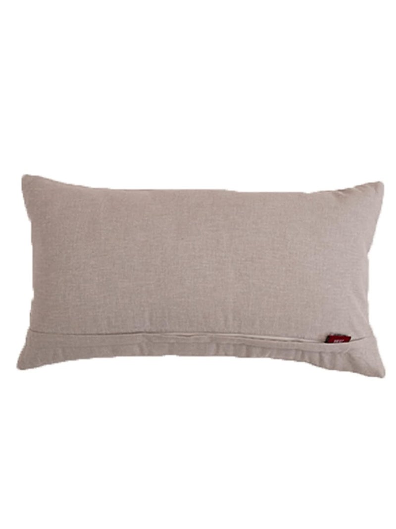 ZEBA World Embrodiered Geometric Quilted Cushion Cover - Decorative | Sofa, Bedroom, Couch | Cotton - Grey - 12x22 inch (30x56 cms) (Pack of 1) - Image 4