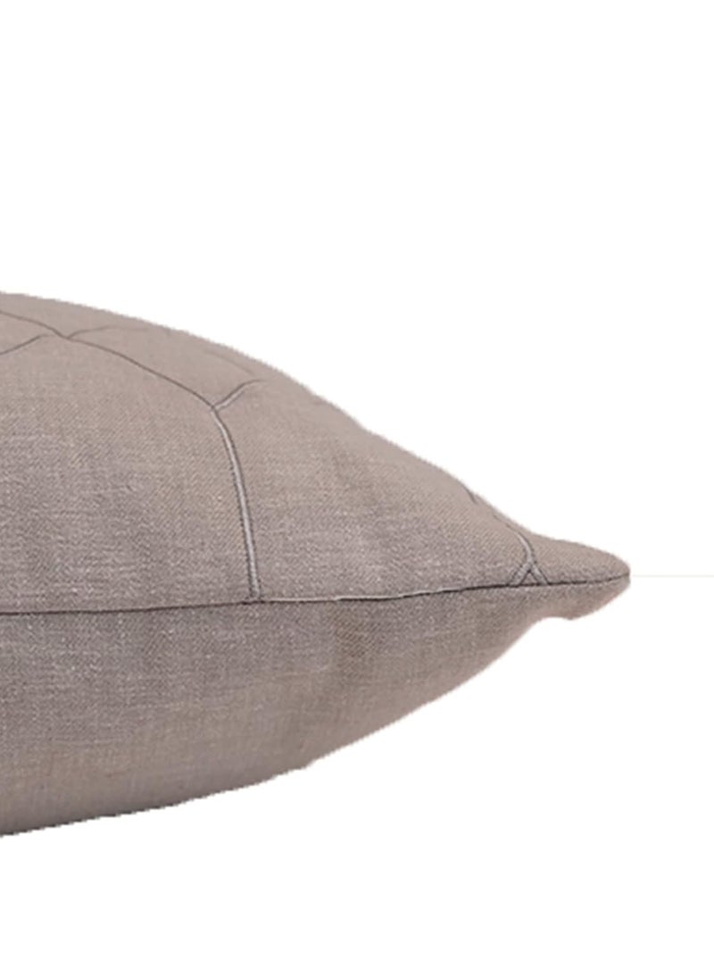 ZEBA World Embrodiered Geometric Quilted Cushion Cover - Decorative | Sofa, Bedroom, Couch | Cotton - Grey - 12x22 inch (30x56 cms) (Pack of 1) - Image 5