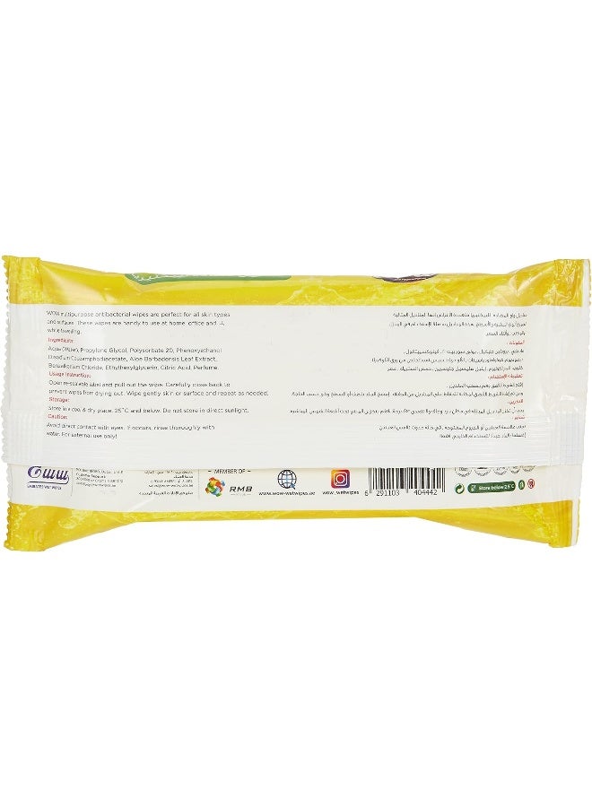 WOW Refreshing Lemon Anti-Bacterial Skin Wipes - 10 Count - Image 3