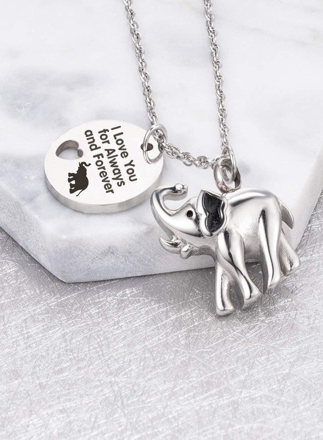 Gredstar I Love You for Always and Forever Elephant Urn Necklace for Ashes Cremation Urn Pendant Keepsake Jewelry (I Love You for Always and Forever) - Image 3