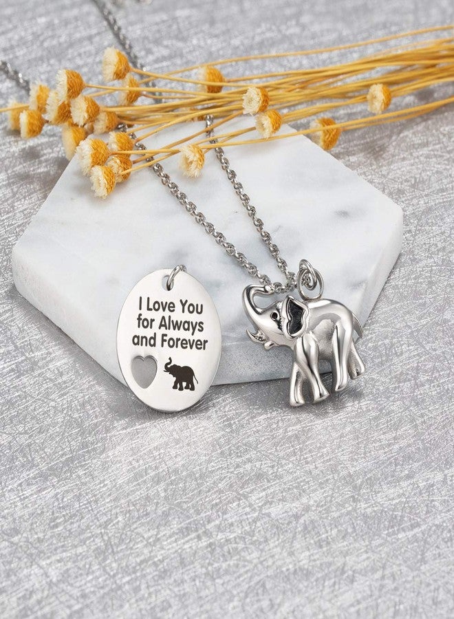 Gredstar I Love You for Always and Forever Elephant Urn Necklace for Ashes Cremation Urn Pendant Keepsake Jewelry (I Love You for Always and Forever) - Image 2