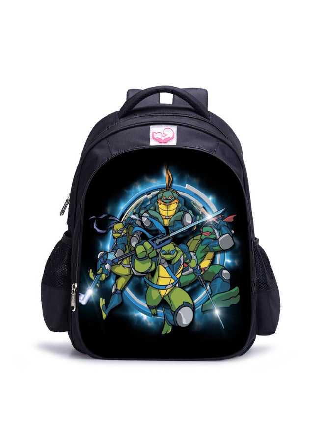 Cartoon Children's Schoolbag Kindergarten Backpack Set 3-6 Years Old Shoulder Bag Spot Direct Sales-Color:Turtle 08 Large  - Image 1