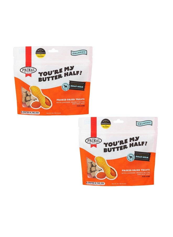 Primal Pet Foods Primal Freeze Dried Dog Treats with Goat Milk for Dogs, Grain Free Training Treats for Dogs with Probiotics (4 Ounce (Pack of 1), Chicken & Peanut Butter) - Image 1