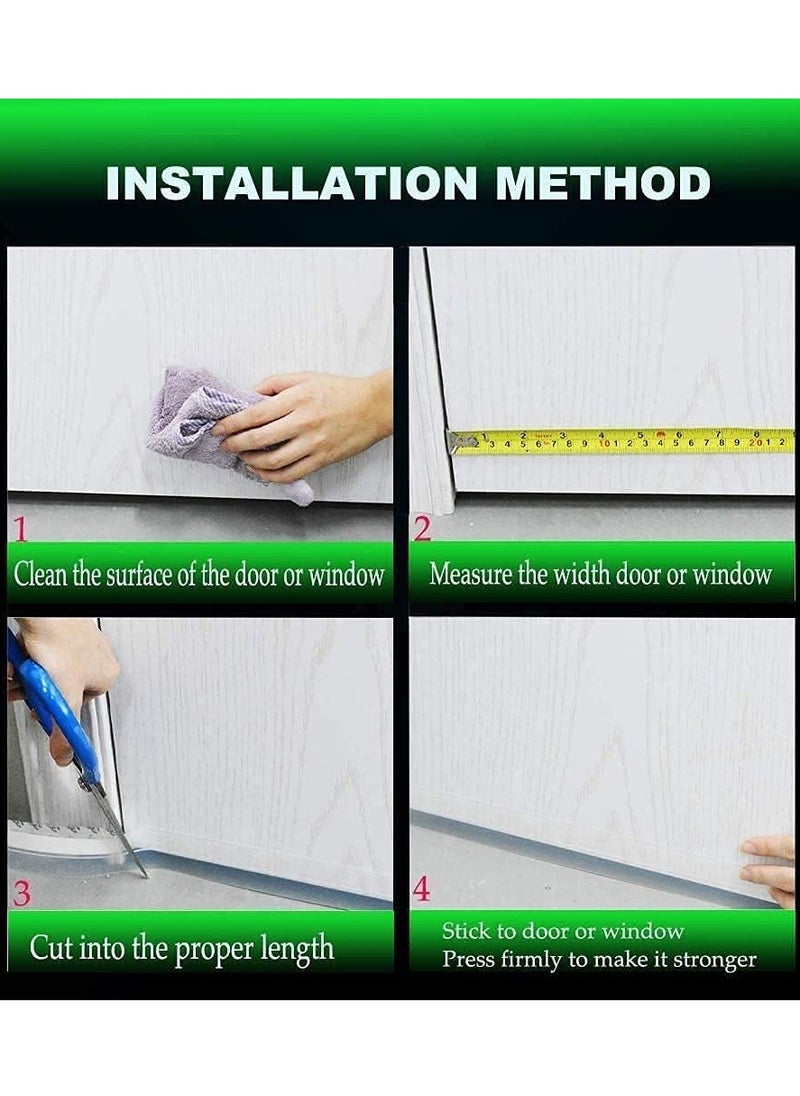 TYCOM - Silicone Seal Strip and Weather Stripping with Self-Adhesive for Bottom of Doors-Door Draft Stopper - 3M Weather Stripping- Door Bottom Gap Replacement Strip Roll Soundproof (25MM) - Image 1