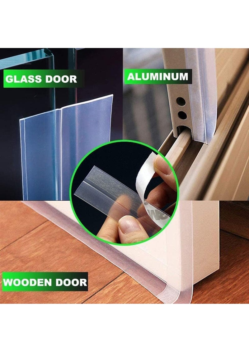 TYCOM - Silicone Seal Strip and Weather Stripping with Self-Adhesive for Bottom of Doors-Door Draft Stopper - 3M Weather Stripping- Door Bottom Gap Replacement Strip Roll Soundproof (25MM) - Image 1