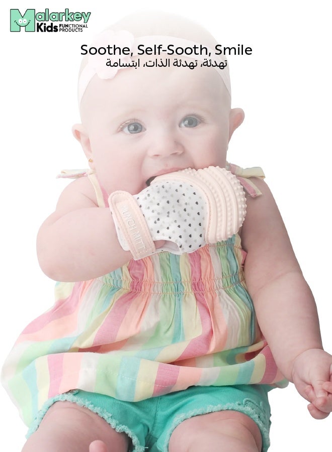 Malarkey Kids Munch Mitt Teething Mitt | Soft Silicone Baby Teething Glove | Adjustable Strap | Machine Washable | 3M+ | Product Dimensions: L 8 x B 2 x H 10.5 cm - Image 2
