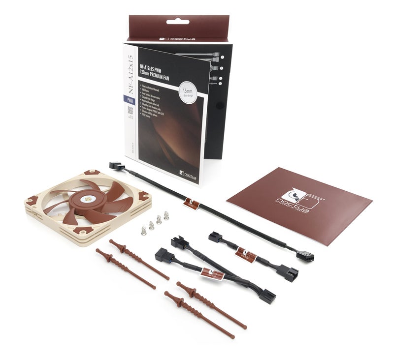 Noctua NF-A12x15 PWM, Premium Quiet Slim Fan, 4-Pin (120x15mm, Brown) - Image 4