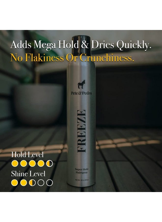 Pete & Pedro Pete & Pedro FREEZE - Hairspray For Men & Women | Super Strong Hold Locks Hair Instantly In Place | Spray Dries Quickly, No Stiffness or Stickiness | As Seen on Shark Tank, 10 oz.  - Image 3