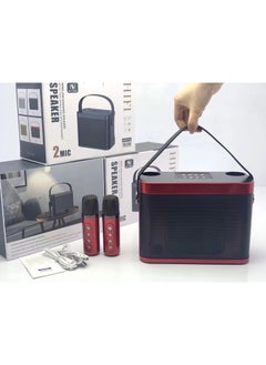 YS YS-219 Bluetooth Karaoke Speaker System with Dual Wireless Microphones – Portable Outdoor Sound System with Powerful Bass, Echo and Vocal Effects, USB and TF Card Music Playback, Rechargeable Battery – Ideal for Parties, Events, Picnics, and Gatherings Red  - Image 4