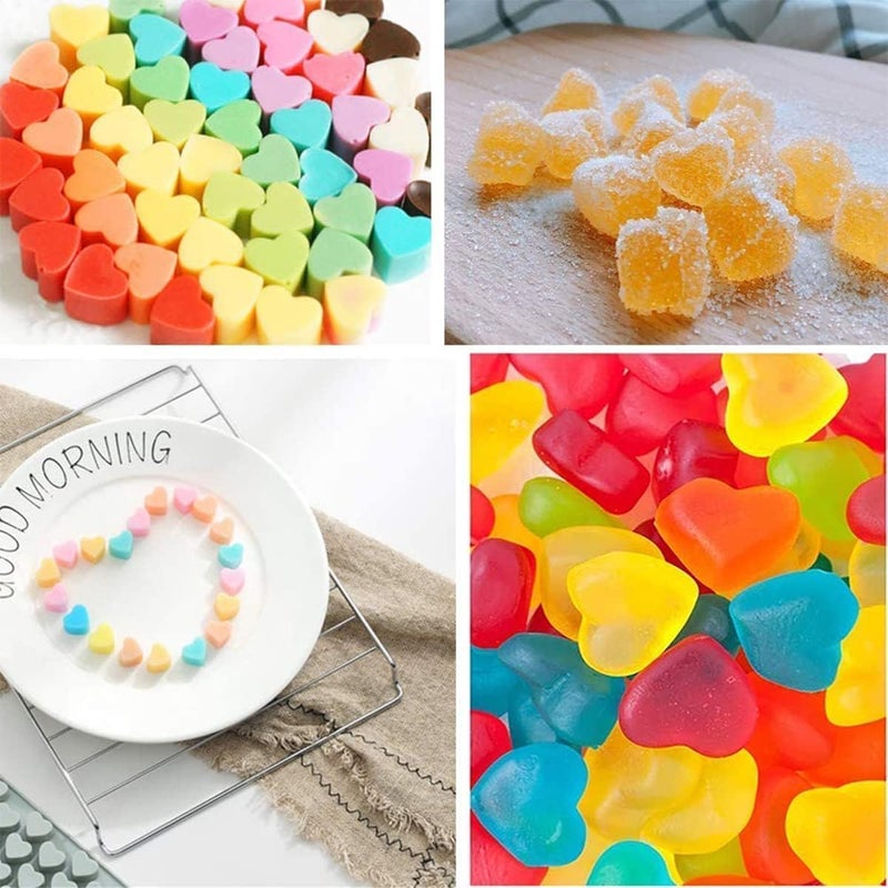 LEGACYCART Heart Candle Daisy and 55 Heart Silicone Mould with Dropper for Valentines Day Baking Cake Cupcake Chocolate Candy Gummy Candle Ice Cubes Homemade Treats NonStick Soap Pack of 2 - Image 4