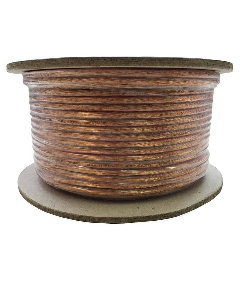 Tech King (SPECIAL WITH 15 YEARS WARRANTY) Fireproof 23/52 AWG Enhanced Loud Free Bare Copper Speaker Wire Cable (200ft)1 - Image 1