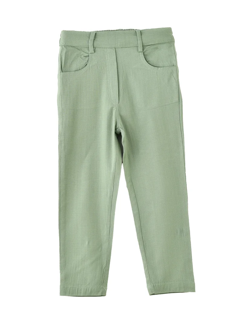 Jelliene Girls Green Stretch Pants