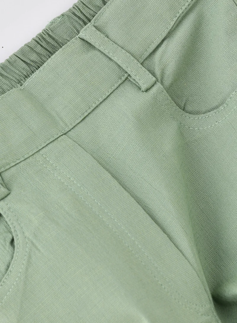 Jelliene Girls Green Stretch Pants