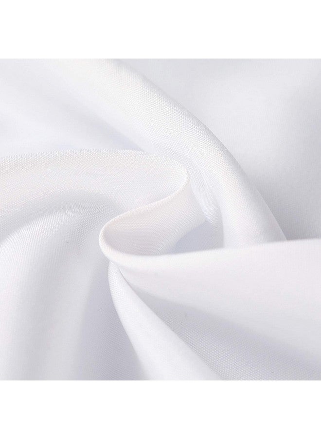 Cupuamon 132 inch Round Tablecloth Washable Polyester Table Cloth Decorative Table Cover for Wedding Party Dining Banquet（132 inch,White） - Image 4