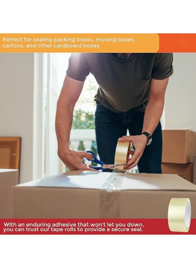 QUALITY Clear Packing Tape 100 Yards x 5 Rolls - Heavy Duty Transparent Shipping & Moving Tape for Boxes, Office, Home & Crafts - Image 3