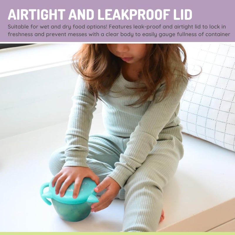 melii Shark Animal Snack Container for Toddlers and Kids - 6.76 oz BPA-Free Food Storage with Airtight, Leakproof Design and Finger Trap - Perfect for On-the-Go Snacking, School Lunches, and Meal Prep - Image 5