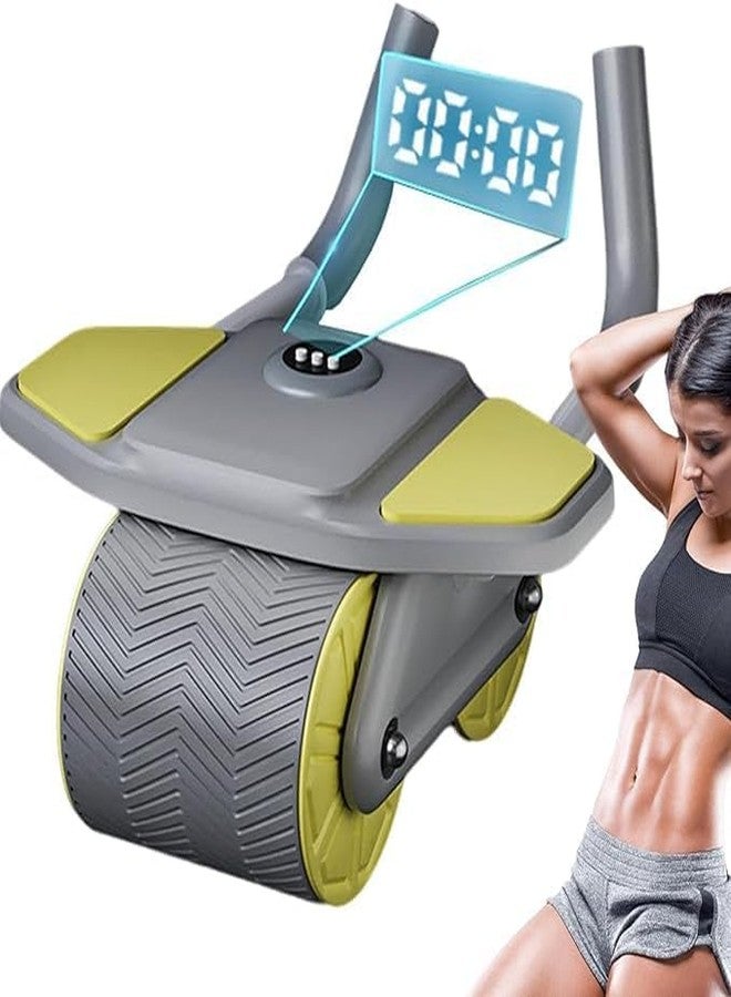 JUMIX Abdominal Roller, Home Gym Ab Workout Plank Trainer With Knee Pad, Core Strength Training Wheel Elbow Support Ergonomic Exercise Spring Back Wheels Quiet, Non-slip Automatic Rebound - Image 2