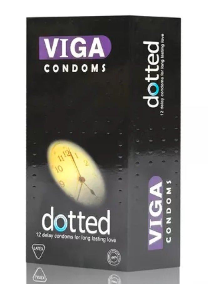 فيجا قطعتين من الواقي الذكري المنقط 12x2 واقي لحب يدوم طويلاً - Image 2