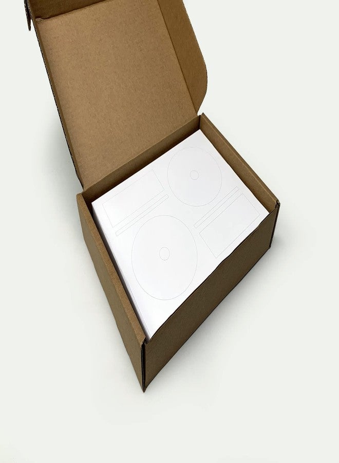 Blank Labels CD/DVD Label Full Face | Qty 100 Disc | 50 Sheets Total | Photo Gloss Finish | Memorex Small Center & Spine Compatible | Easy Peel | Inkjet Printer Guaranteed | Blank Labels - Image 2