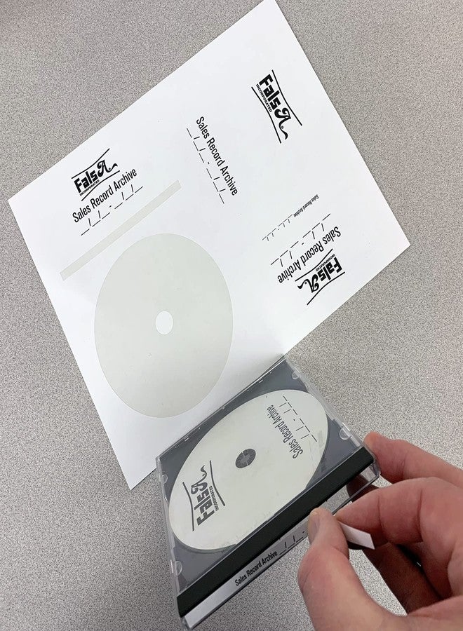 Blank Labels CD/DVD Label Full Face | Qty 100 Disc | 50 Sheets Total | Photo Gloss Finish | Memorex Small Center & Spine Compatible | Easy Peel | Inkjet Printer Guaranteed | Blank Labels - Image 5