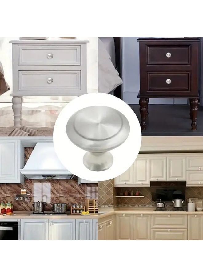 5pcs Brushed Silver Modern Cabinet Pulls Minimalist Design - Image 5
