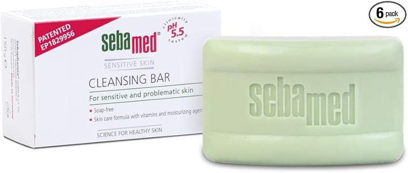 SEBAMED Cleansing Bar Soap Free 150 g Pack of 6 - Image 1