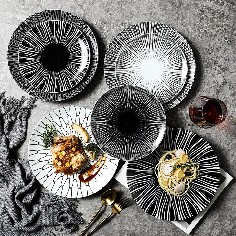 [Drop Shipping] Creative Western-Style Ceramic Western-Style Dinner Plate, Commercial Steak Plate, Household Tableware Plate, Pasta Plate - Image 2