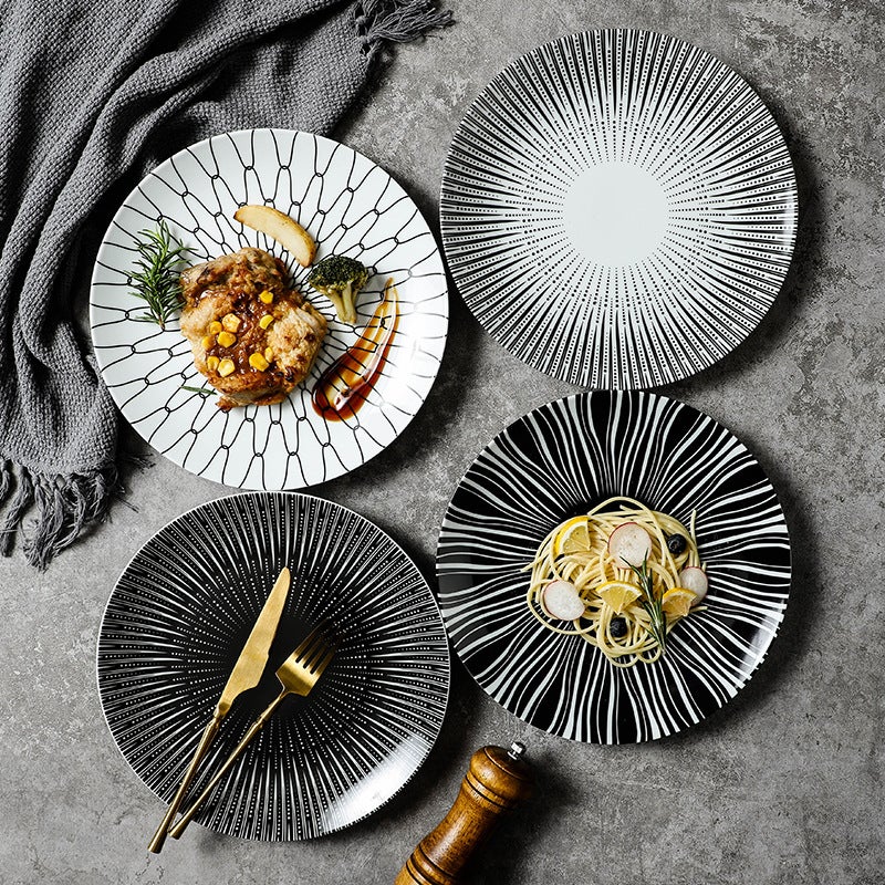 [Drop Shipping] Creative Western-Style Ceramic Western-Style Dinner Plate, Commercial Steak Plate, Household Tableware Plate, Pasta Plate - Image 5