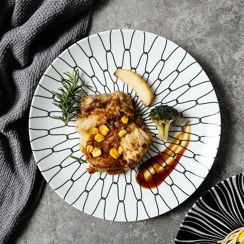 [Drop Shipping] Creative Western-Style Ceramic Western-Style Dinner Plate, Commercial Steak Plate, Household Tableware Plate, Pasta Plate - Image 4