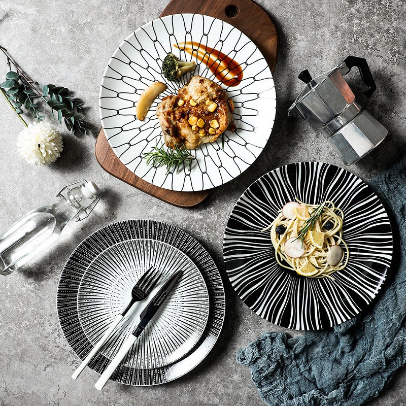 [Drop Shipping] Creative Western-Style Ceramic Western-Style Dinner Plate, Commercial Steak Plate, Household Tableware Plate, Pasta Plate - Image 3