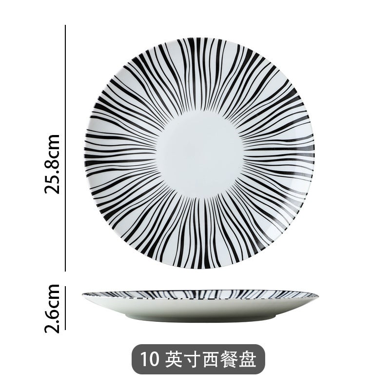 [Drop Shipping] Creative Western-Style Ceramic Western-Style Dinner Plate, Commercial Steak Plate, Household Tableware Plate, Pasta Plate - Image 1