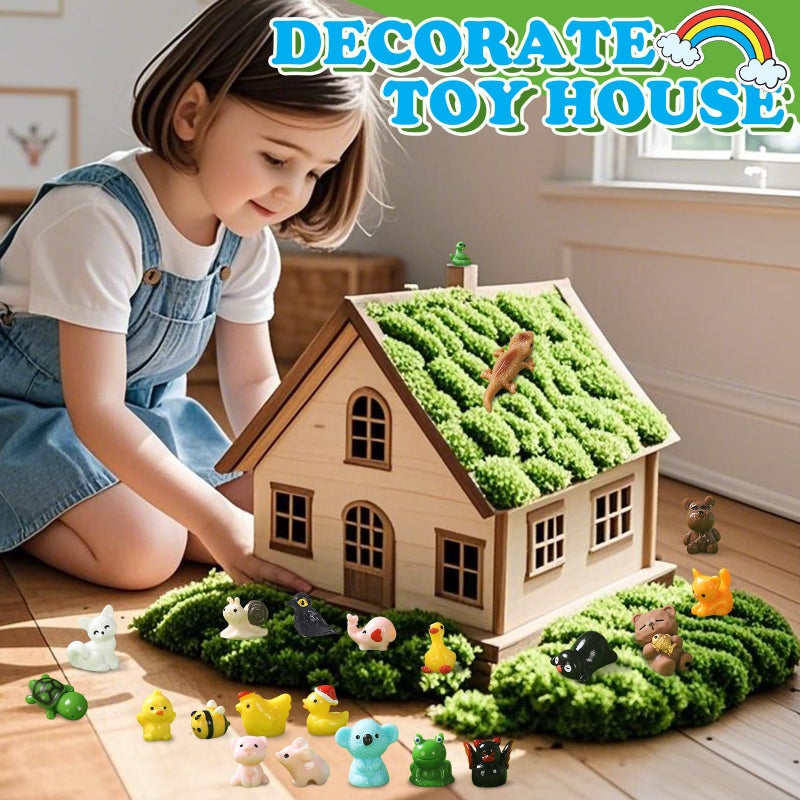 GliSun 60 Pcs Mini Resin Animals 60 Styles Tiny Animals Garden Decor Tiny Resin Miniature Figurines Bulk for Dollhouse Slime Charm Fairy Garden Hide Crafts Accessories - Image 4
