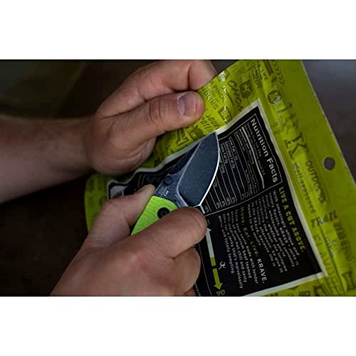 Kershaw Shuffle Lime (8700LIMEBW) Multifunction Pocket Knife; 2.4” BlackWash Stainless Steel Blade; K-Texture Grip, Liner Lock, Reversible Deep-Carry Pocketclip, Screwdriver, Bottle Opener; 2.8 OZ - Image 5