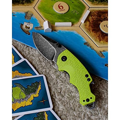 Kershaw Shuffle Lime (8700LIMEBW) Multifunction Pocket Knife; 2.4” BlackWash Stainless Steel Blade; K-Texture Grip, Liner Lock, Reversible Deep-Carry Pocketclip, Screwdriver, Bottle Opener; 2.8 OZ - Image 4