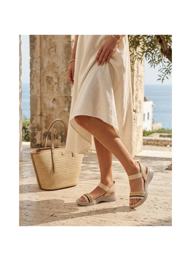 Mon Ami Women’s Comfort Platform Sandals | Lightweight Elastic Strap Walking Sandals | Cushioned Open Toe Casual Summer Footwear | Breathable Fashion Sandals for Daily Wear Travel Outdoor Use | Soft Comfort Sole Slip On Ladies Sandals - Image 2