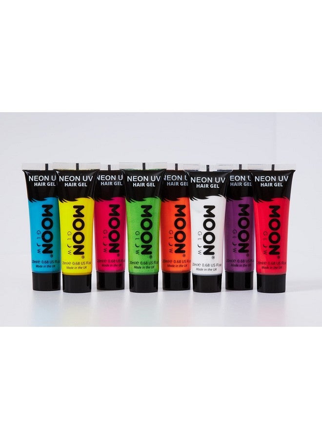 Moon Glow Blacklight Neon Uv Hair Gel 0.67Oz Set Of 8 Tubes Temporary Wash Out Hair Color Spike And Glow! - Image 3