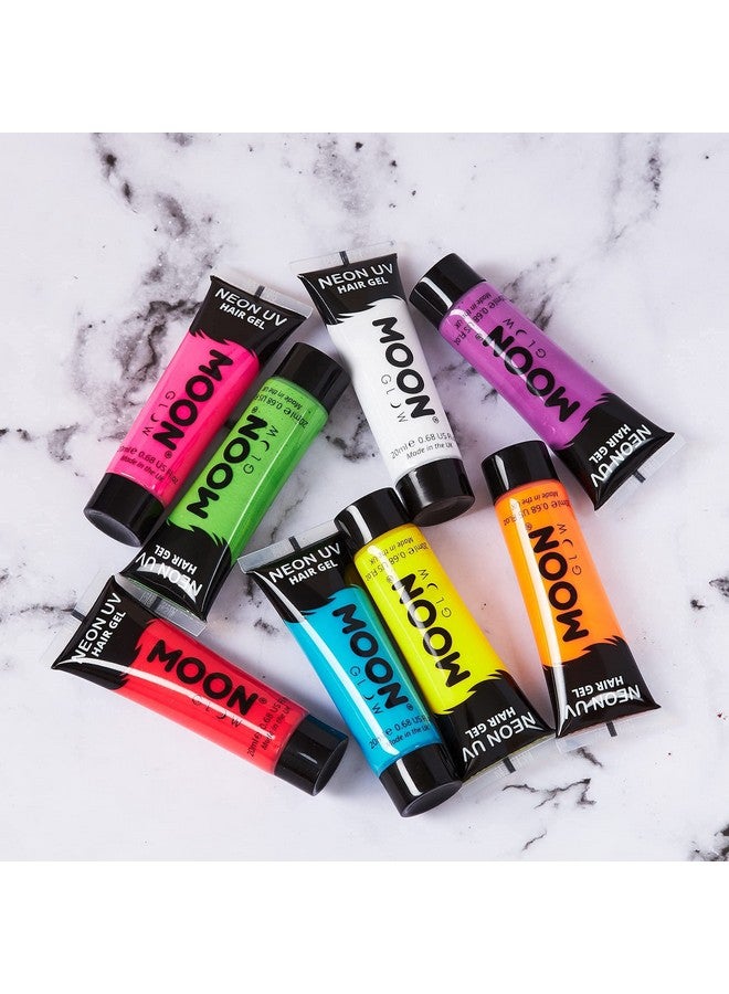 Moon Glow Blacklight Neon Uv Hair Gel 0.67Oz Set Of 8 Tubes Temporary Wash Out Hair Color Spike And Glow! - Image 4