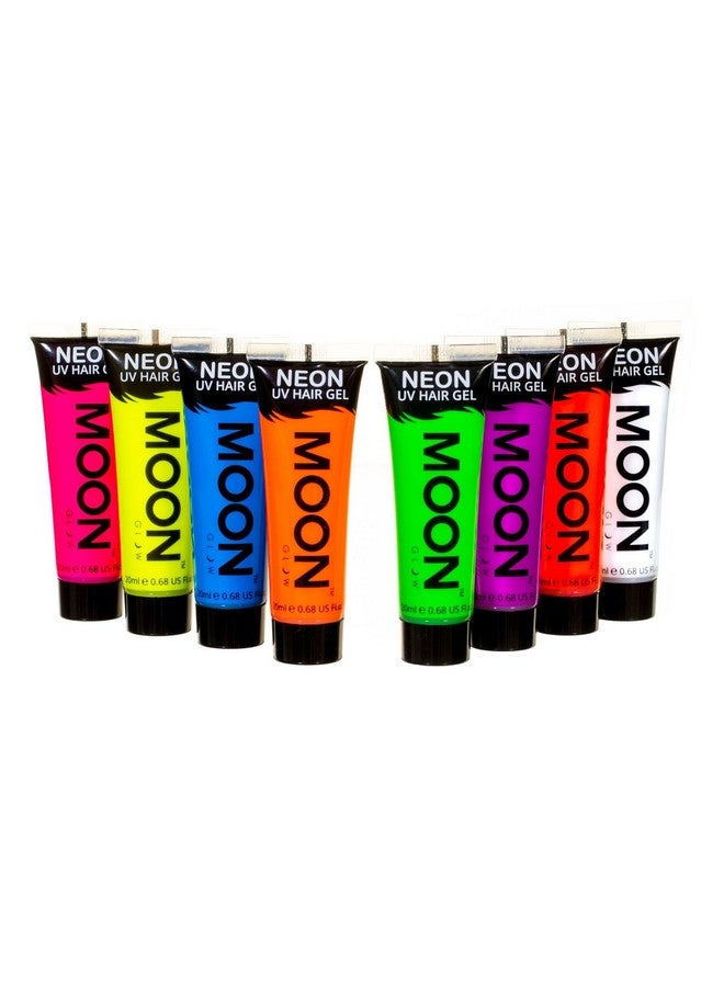 Moon Glow Blacklight Neon Uv Hair Gel 0.67Oz Set Of 8 Tubes Temporary Wash Out Hair Color Spike And Glow! - Image 2