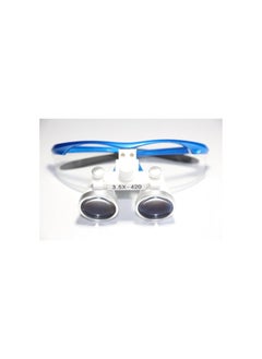 Generic Dental Binocular Loupes 3.5X 420mm + LED Head Light Lamp +Aluminum Box (Blue)  - Image 5