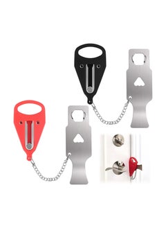 KASTWAVE 2PCS Portable Door Lock Safety Door Lock Travel, Add Extra Locks for Additional Safety and Privacy Anti-Theft Safety and Privacy Lock for Home Apartment School  - Image 1