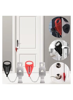 KASTWAVE 2PCS Portable Door Lock Safety Door Lock Travel, Add Extra Locks for Additional Safety and Privacy Anti-Theft Safety and Privacy Lock for Home Apartment School  - Image 3