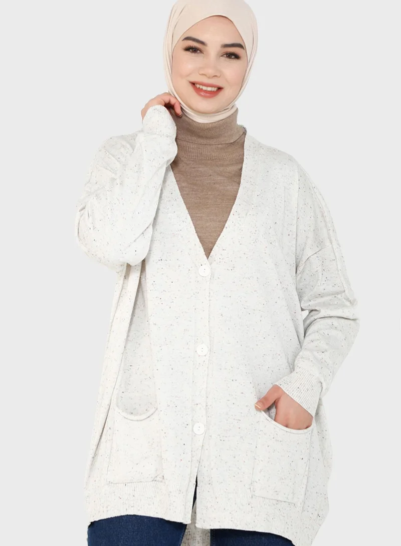 Tavin by Modanisa Pocket Detail Cardigan