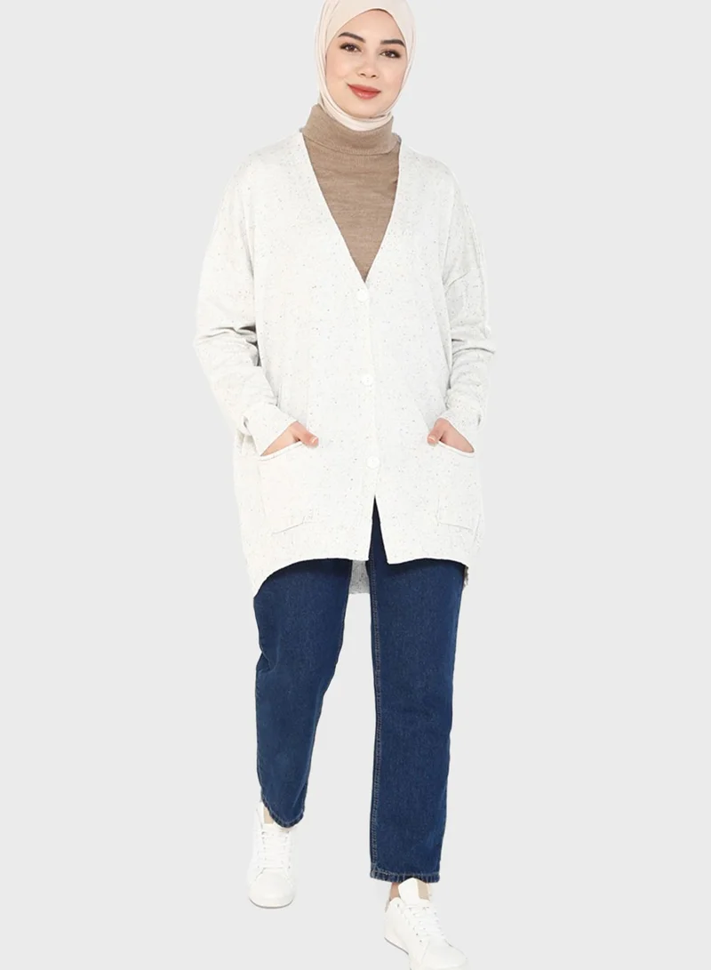 Tavin by Modanisa Pocket Detail Cardigan