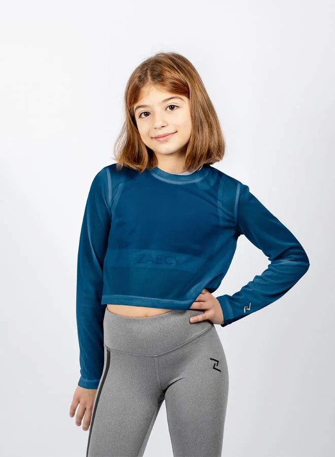 ZAECY Girl's Mesh Crop Top