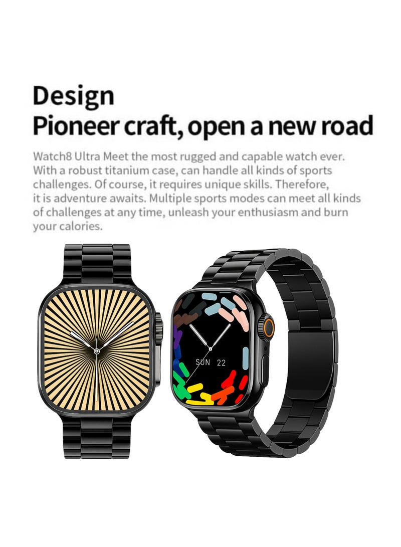 ويزمي ساعة Wisme X30 Ultra 3 الذكية | شاشة Super AMOLED | جهاز تتبع لياقة بدنية مقاوم للماء | ثلاثة أحزمة فاخرة (معدن، جلد، سيليكون) | مكالمات بلوتوث | مراقبة معدل ضربات القلب والنوم | ساعة ذكية أنيقة لأجهزة Android وiOS - Image 2